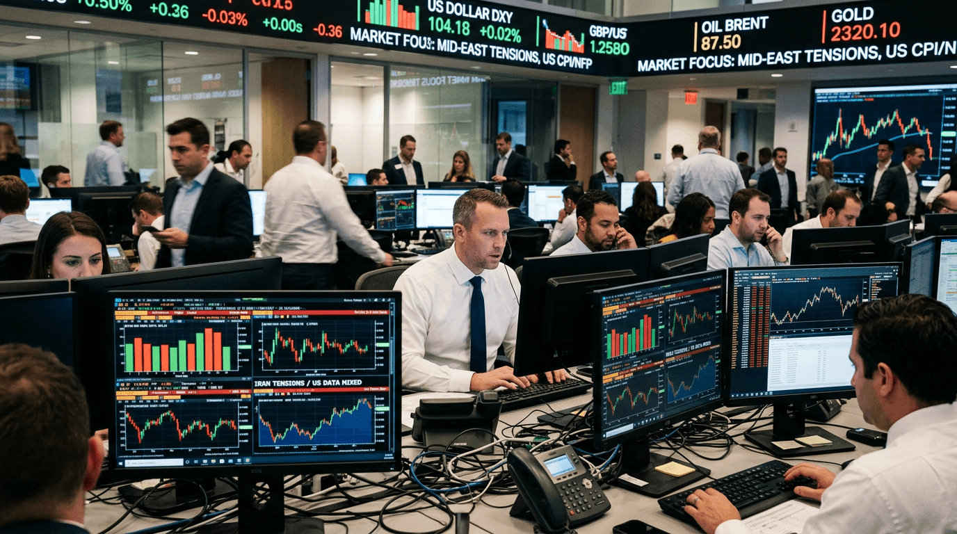 Dollar Steady, Markets Nervous: Iran Tensions and Mixed Data Keep FX Range-Bound