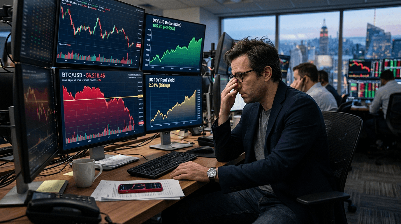 Bitcoin Slides Below Support: How Risk Sentiment, Dollar Strength, And Real Yields Are Driving Crypto