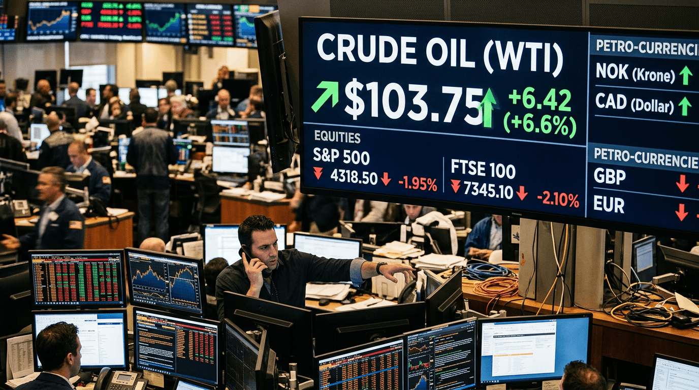 Oil Spike, Risk-Off: How Middle East Tensions Hit Stocks and FX
