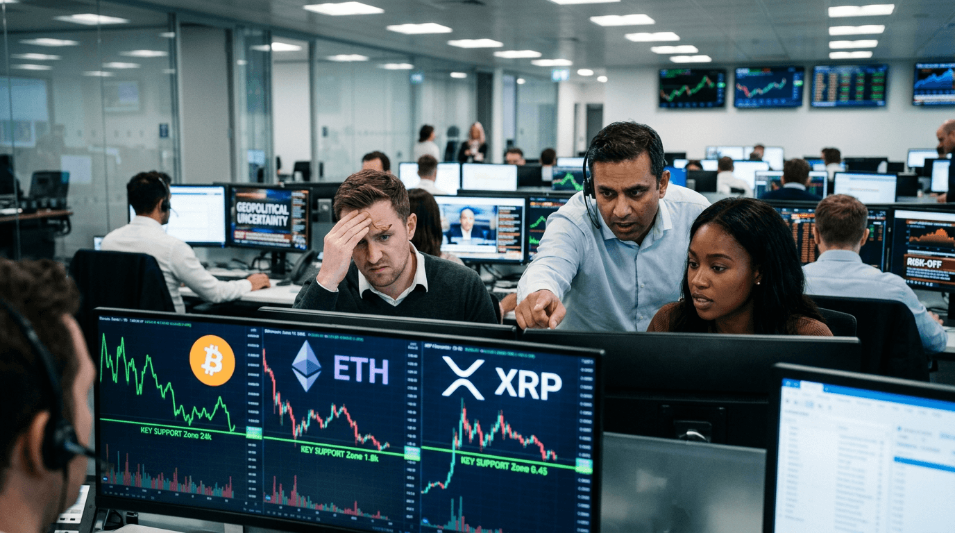Crypto at a Crossroads: BTC, ETH and XRP Hold Support as Geopolitical Risk Rises