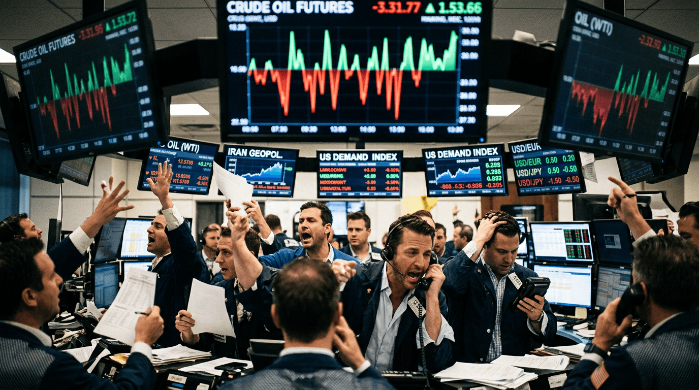 Oil Futures Whipsaw as US–Iran Headlines Collide With Demand Fears