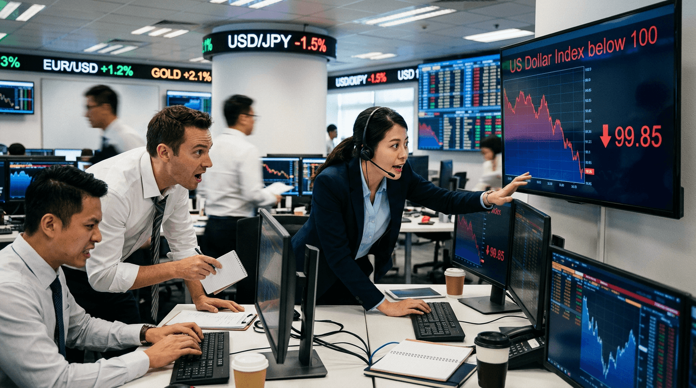 Dollar Index Crashes Below 100: What Traders Need To Know Now