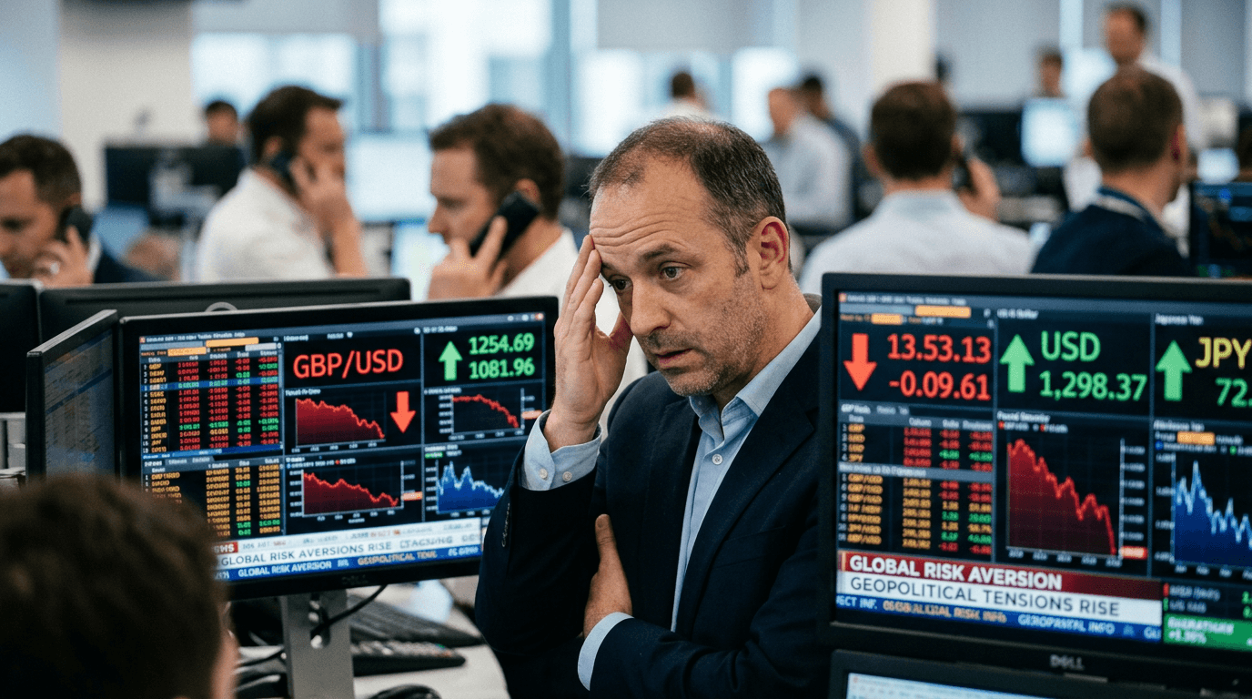 Pound Slides as Iran Tensions Fuel Flight to Safe Havens