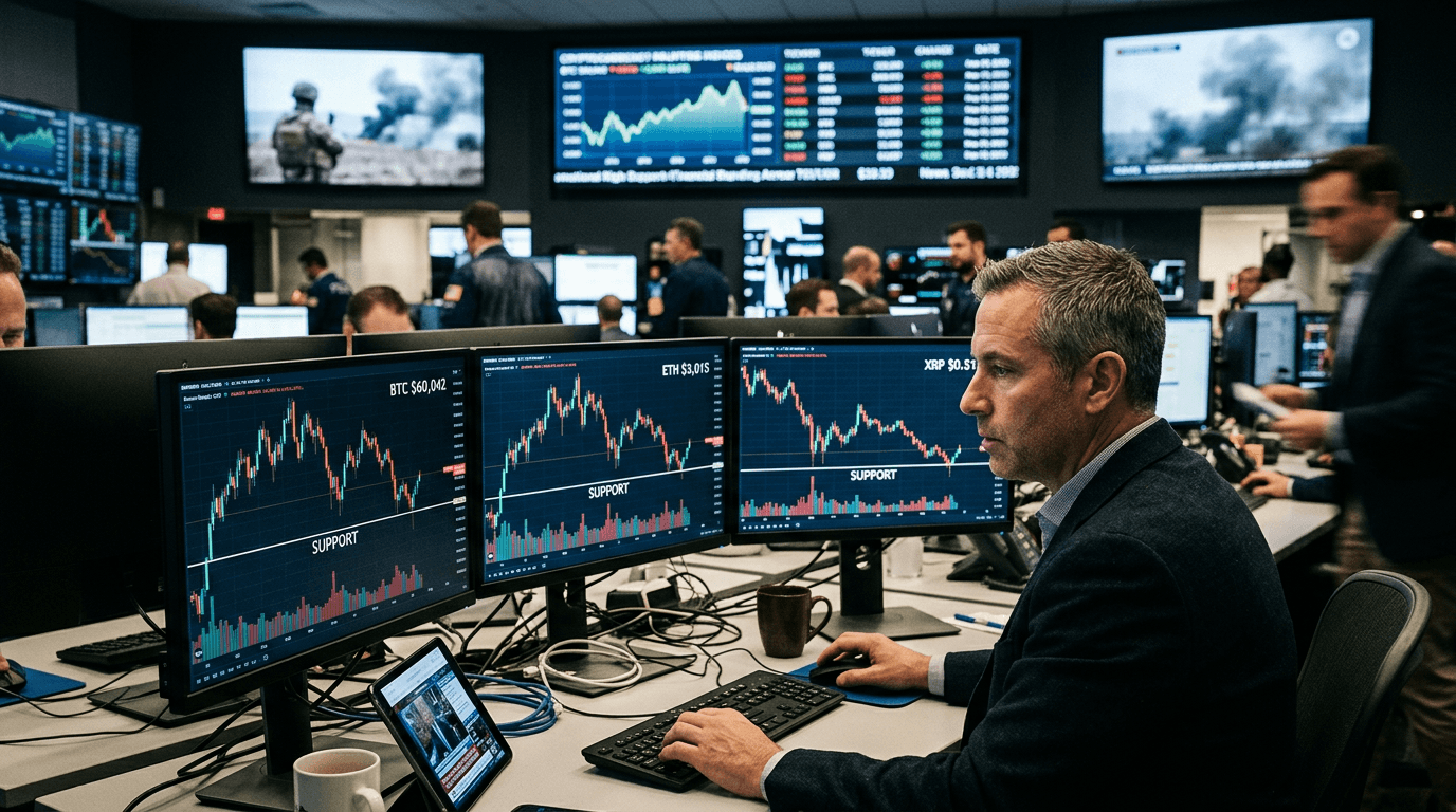 Crypto On Edge: BTC, ETH and XRP Hold Support as Macro Risks Rise