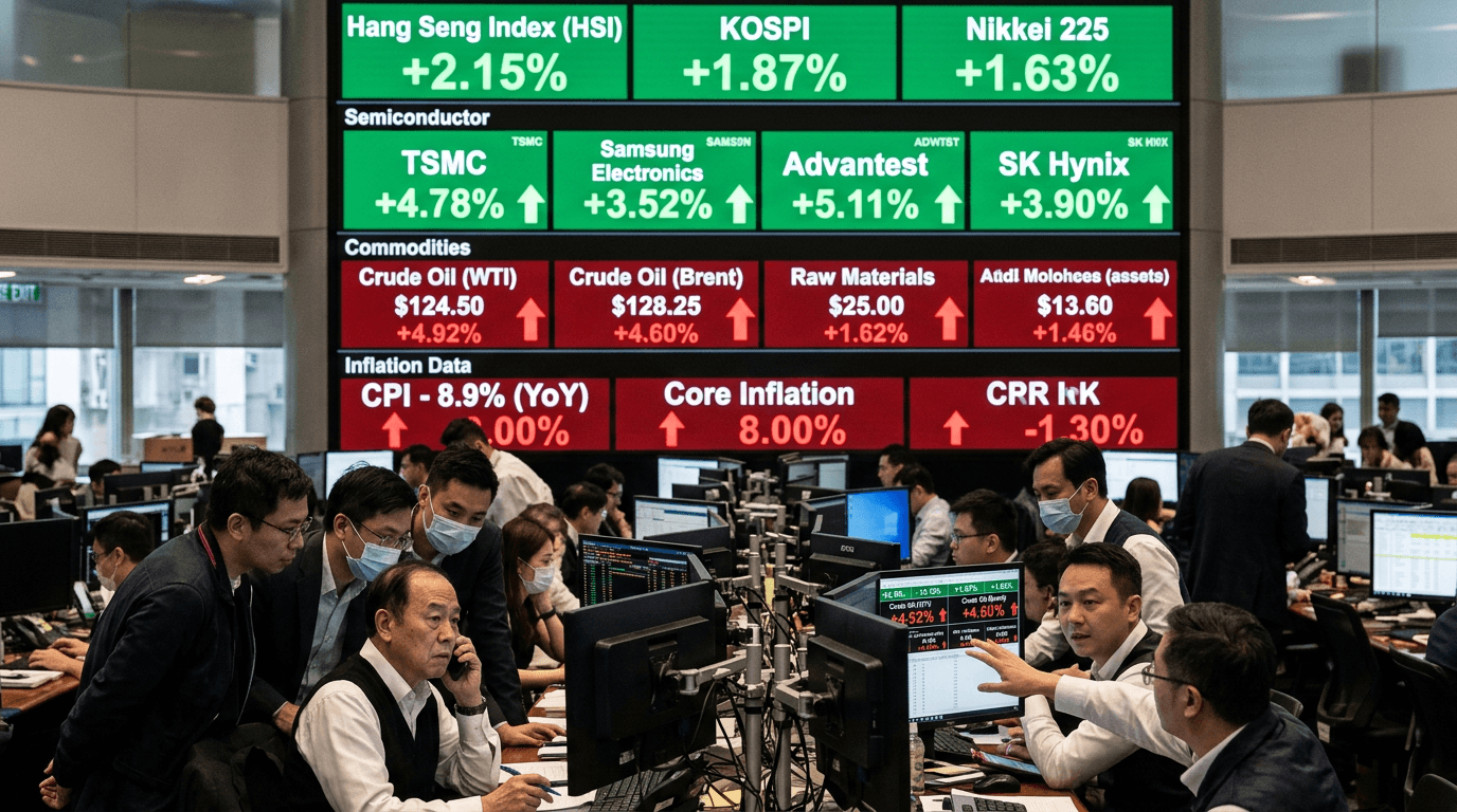 Asian Chip Rally Meets Oil-Led Inflation Jitters