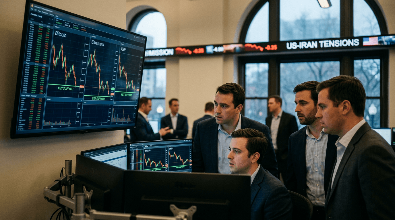 Crypto On Edge: Bitcoin, Ethereum and XRP Test Support Amid Geopolitical Tensions