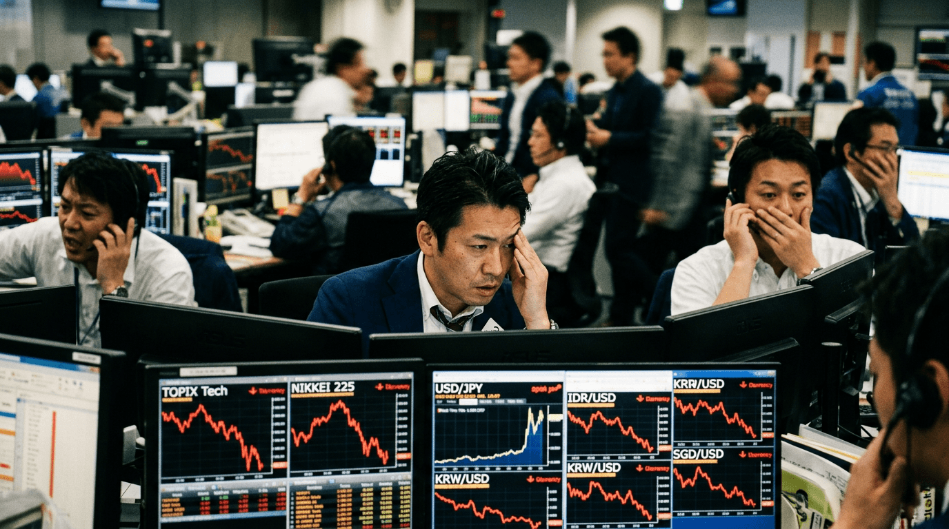 Tech ‘Bloodbath’ in Asia: How Equity Carnage Is Driving Flows Into Dollar and Yen