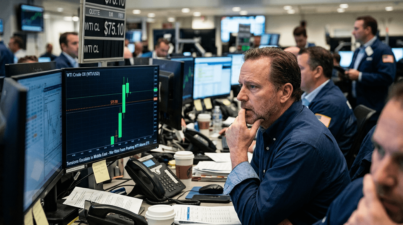 WTI Surges Above $75: How Middle East War-Risk Is Repricing Markets