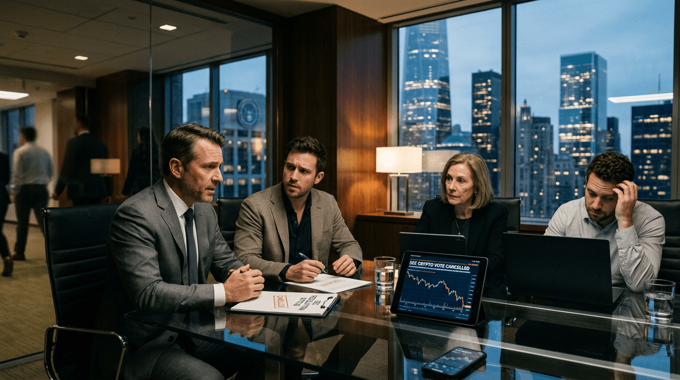 Crypto’s Regulatory Whiplash: How Markets Are Digesting the SEC’s Canceled Vote
