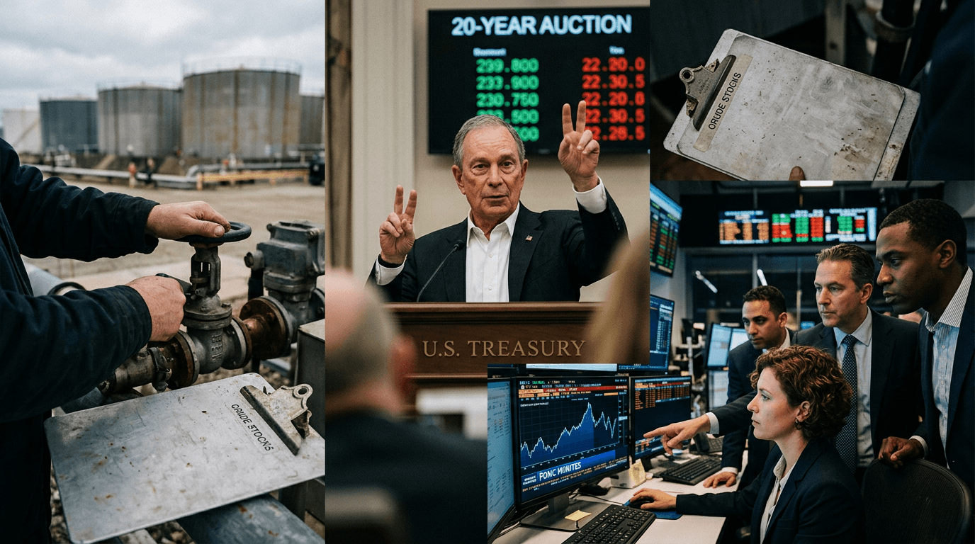 Crude Inventories, Fed Minutes, And A 20‑Year Test: Today’s Macro Trifecta