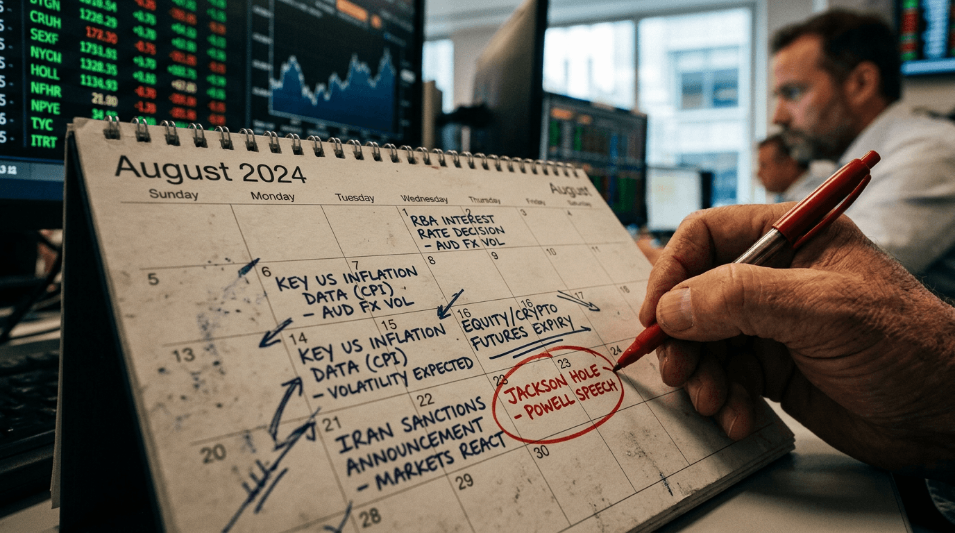 Navigating The Upcoming Macro Risk Cluster: Iran, Data, RBA, Jackson Hole