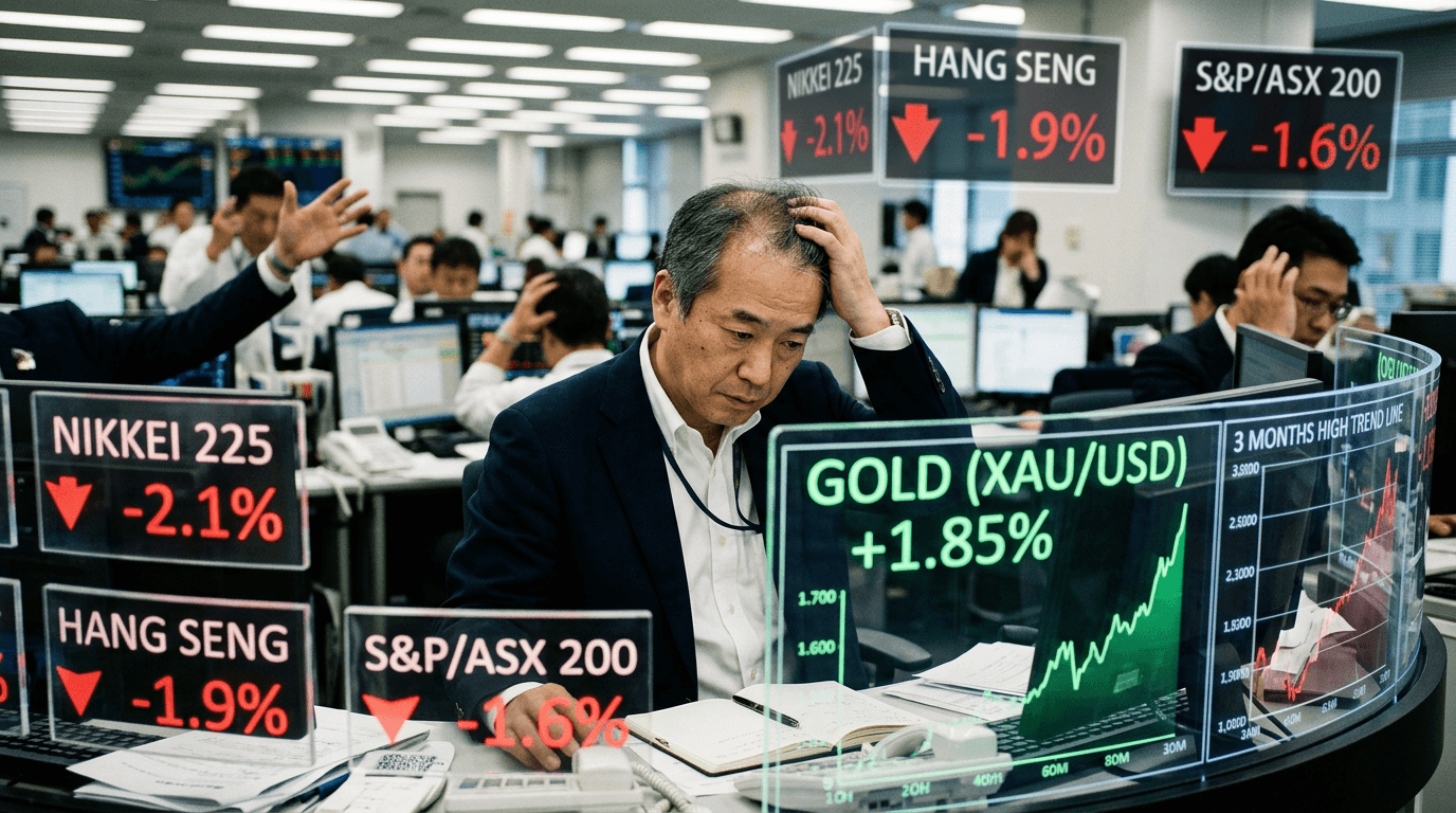 Asia Stocks Slide as Gold Surges: How Traders Should Read the Risk-Off Signal