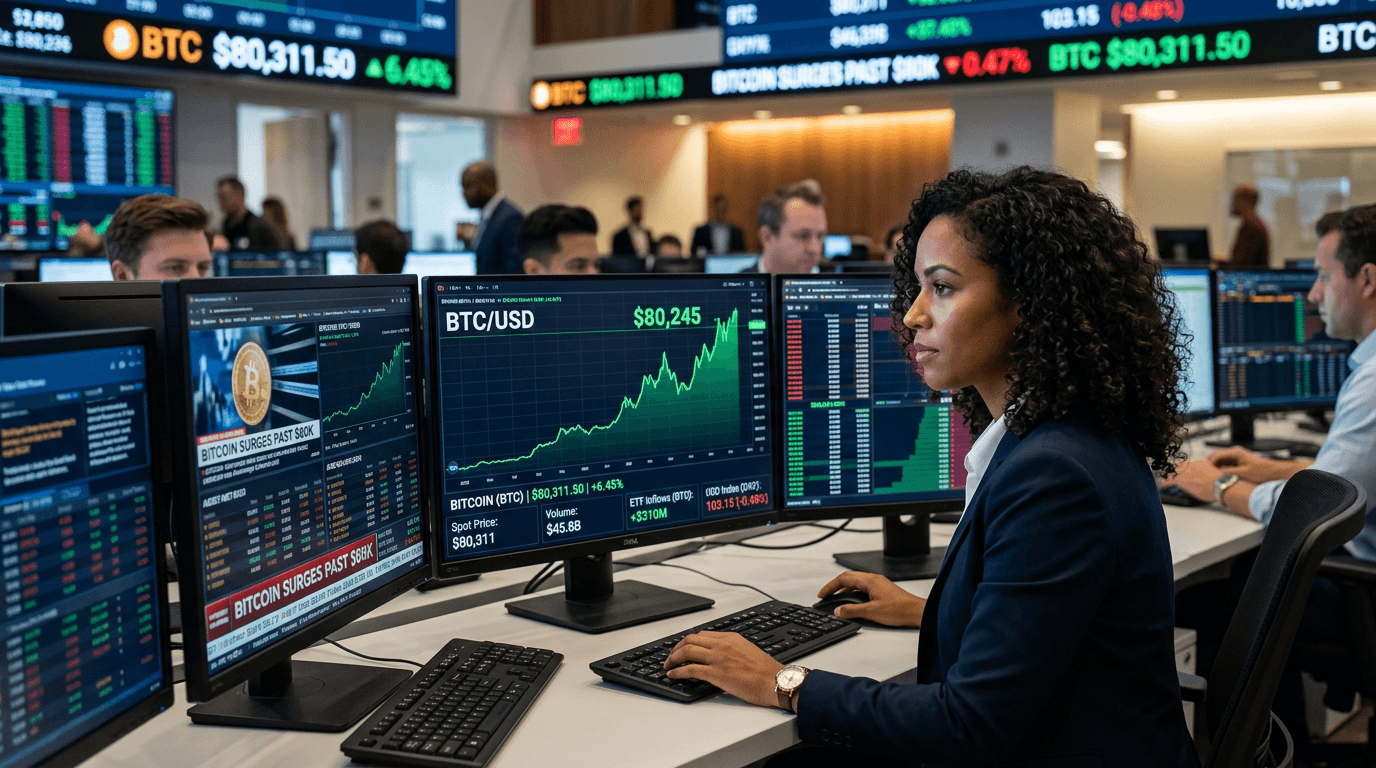 Bitcoin Above $80,000: ETF Flows, Softer Dollar, and What Traders Can Learn