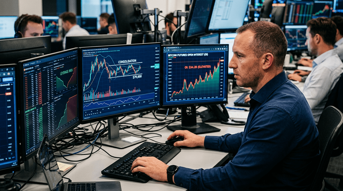 Bitcoin At $79K: How Elevated Futures Positioning Changes The Game