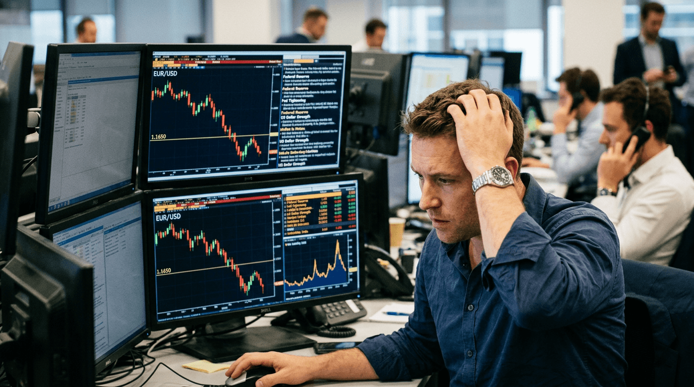 Dollar Surge Pressures Euro as EUR/USD Falls Below 1.1650