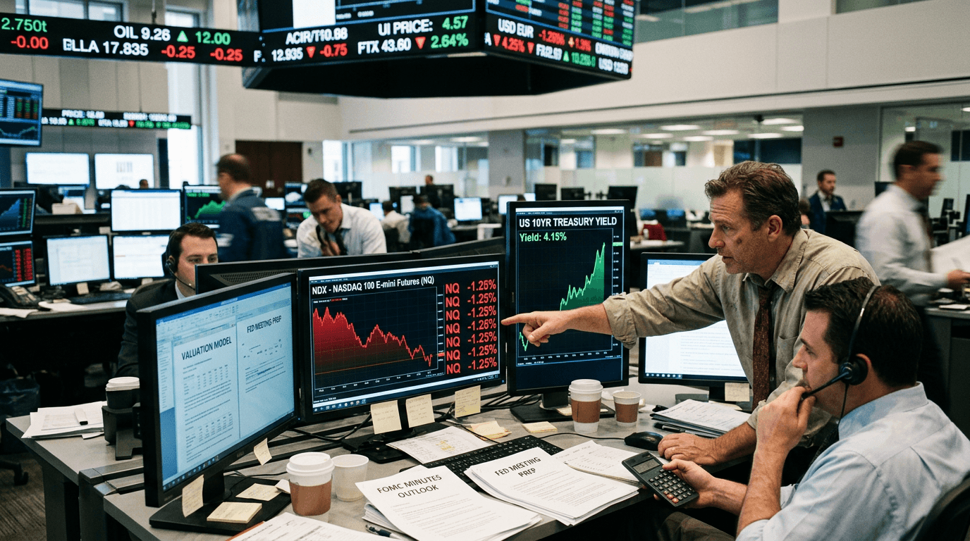 Nasdaq 100 Futures Ease As Yields Rise Into Fed Minutes