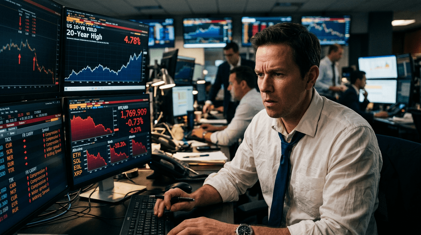Why 20-Year Highs in US 10-Year Yields Are Squeezing Crypto and Risk Trades