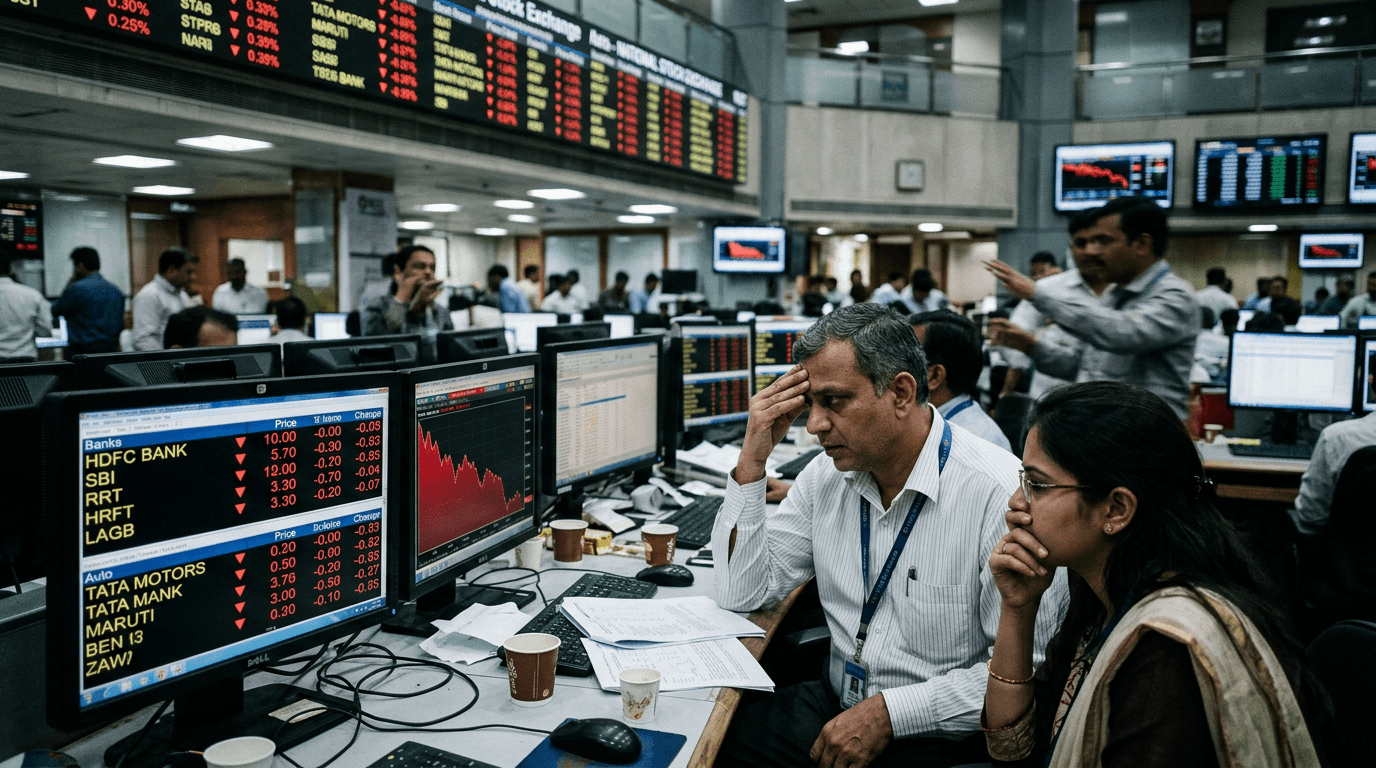 Oil And Yields Tug At Indian Equities As Banks, Autos Retreat