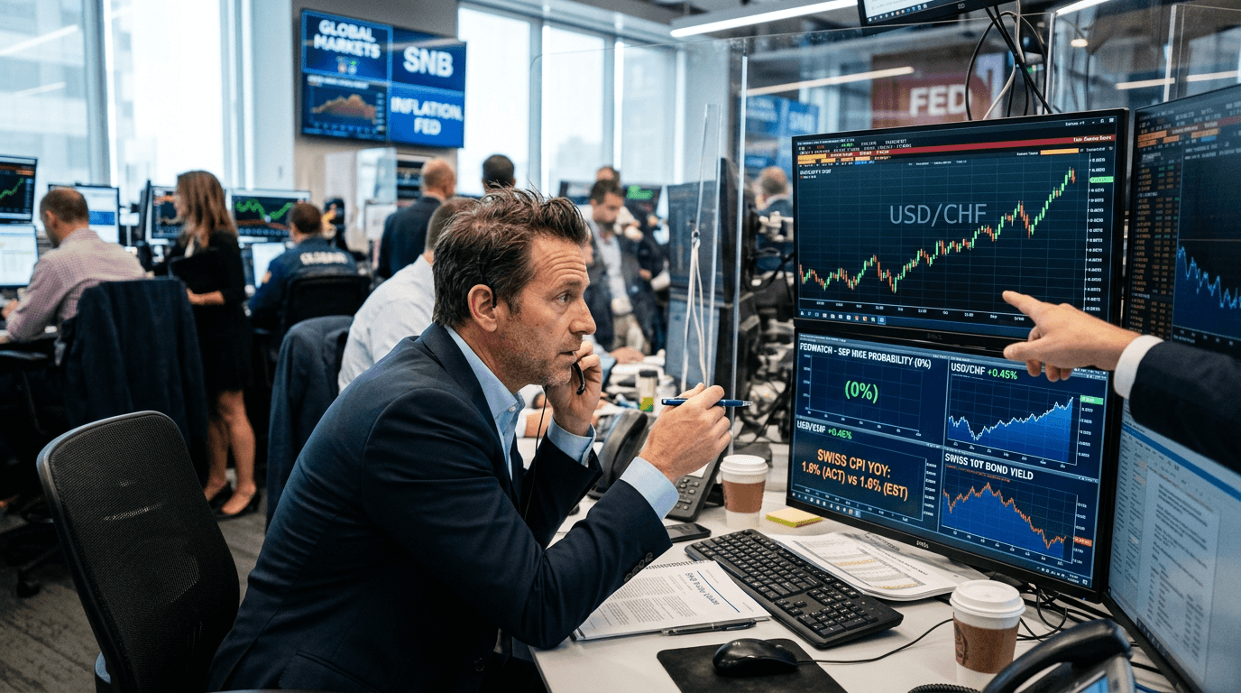 Swiss Franc Softens As Fed Hike Bets Fade And Swiss Inflation Ticks Up