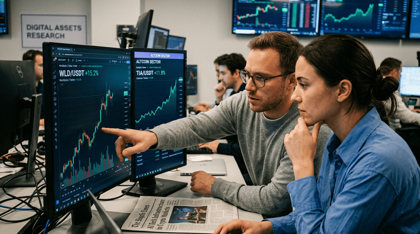 Altcoins In Focus: Worldcoin and Celestia Ride AI and Infra Wave