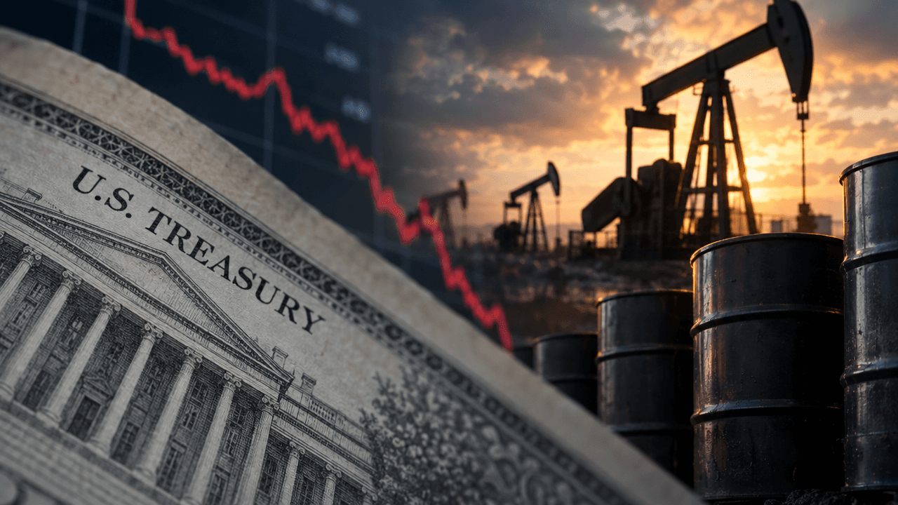 Treasury Yields Fall Below 5% as Defensive Trading Meets Oil Risk