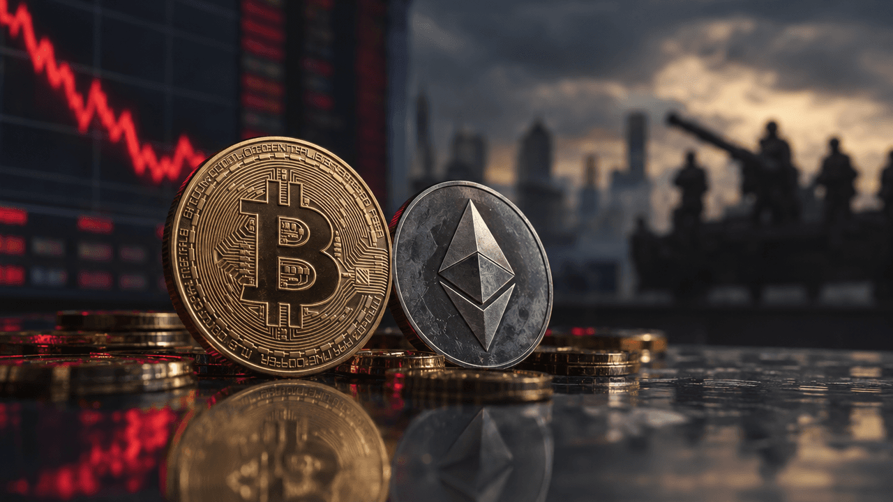 Bitcoin and Ether Remain Under Pressure as Macro Risks Mount